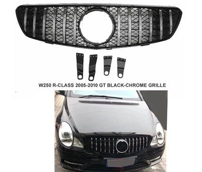 R-Class GT Grille Black-Chrome W250 2006-2009 R350 R320 R500