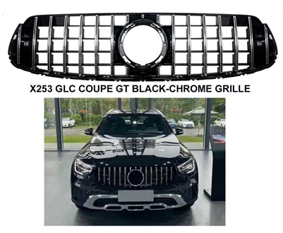 GLC Coupe Only GT Black-Chrome Grille X253 2020-2021 GLC300