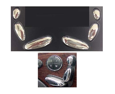 E-Class Chrome Seat Switch Covers 03-09 W211 E500 E55 E320 E350