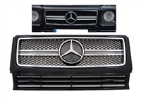 G63 Grille Style Black-Chrome W463 1990-2018 Fits All Models G500/G550/G55/G63