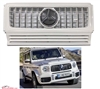 G-Wagon GT Style White-Chrome Grille With Chrome Star W463 1989-2018 G500 G550 G63 G55