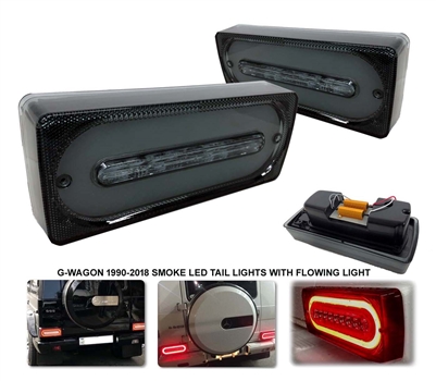 G-Wagon Smoke Led Tail Light Flowing Style W463 G500 G550 G63 G55