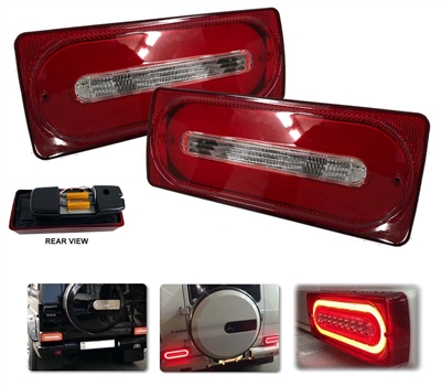 G-Wagon Led Tail Lights Flowing Style W463 1990-2018 G500 G550 G55 G63 G65
