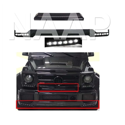 G-Wagon G63 Brabus Style Lower Lip With Led + Upper Trim W463