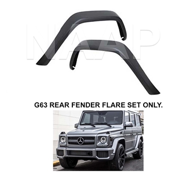 G63 Rear Flare Set Only Pair W463 1990-2018 G500 G55 G550 G63