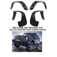 G-Wagon G63/G55 Fender Flares Set (4 Pieces) 1990-2017 W463 G550/G55 (Without Cut)