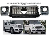 G-Wagon G63 Upgrade Grille Set With Headlight Covers W464 2019-2024 G500 G550 G63