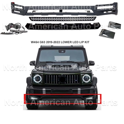 G500 G550  Front Lower Led Lip Spoiler W464 1019-2024