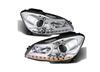 Depo C-Class C63 AMG Style Projector Led Chrome Headlights Pair 12-14 W204 C250/C300/C350/C280 (Fits Factory Halogen Only)