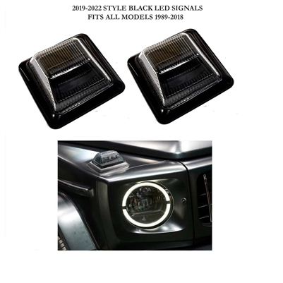 2018-Up Style Black Led Signal Lights W463 Fits 1989-2018 G500 G55 G550 G63