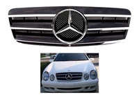 CLK Grille Black W/Chrome Star 3 Bar 98-03 W208 CLK430/CLK320/CLK55