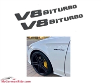 V8biturbo Black Emblem Logo Pair