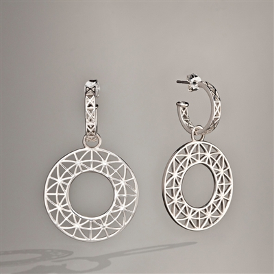 Silver earrings two-piece