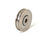 1-1/2" Stainless Steel Ball-bearing Rollers, PrimeLine D1694, Slideco, Replacement rollers for sliding glass doors, patio doors, screen doors, Width: 5/16", Center hole: 1/4" diameter, Stainless steel wheel