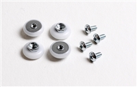 3/4" Nylon Oval-Edge Rollers for Sliding Shower Doors (4-pack)