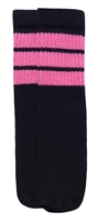 Kids socks with Bubblegum Pink stripes