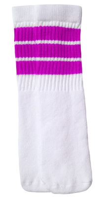 Kids socks with Hot Pink stripes
