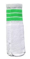 Kids socks with Neon Green stripes