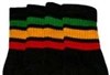 Kids socks with Green-Gold-Red stripes
