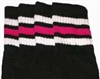 Kids socks with White-Hot Pink stripes