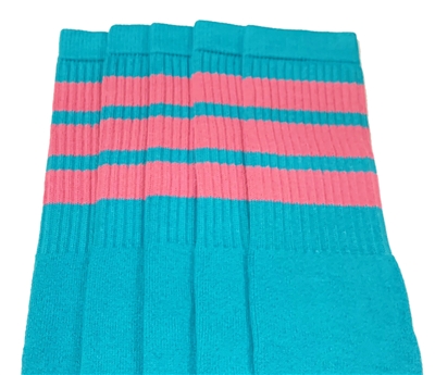 Kids socks with BubbleGum Pink stripes