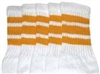 Mid calf socks with Gold stripes