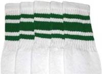 Mid calf socks with Green stripes