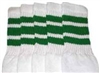 Mid calf socks with Green stripes