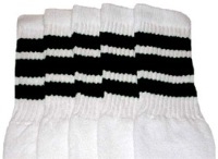 Mid calf socks with Black stripes