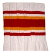 Mid calf socks with Red-Gold stripes