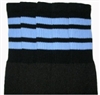 Mid calf socks with Baby Blue stripes