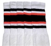 Mid calf sock with Black-Orange stripes