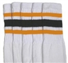 Knee high socks with Gold-Black stripes