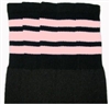 Knee high socks with Baby Pink stripes