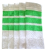 Knee high socks with Neon Green stripes