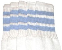 Over the knee socks with Baby Blue stripes