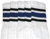 Over the knee socks with Black-Royal Blue stripes