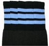 Over the knee socks with Baby Blue stripes