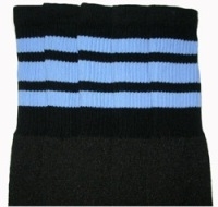 Over the knee socks with Baby Blue stripes