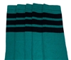Over the knee Teal socks with Black stripes