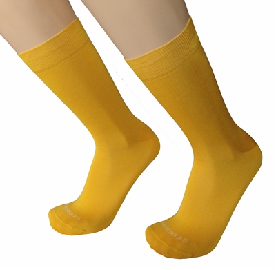 Mens Ocra Gold Italian Dress socks