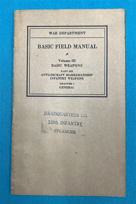 FM 02 Antiaircraft Marksmanship   Field Manual  1936