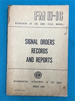 FM11-16 Special Orders Records & Reports Field Manual 1958