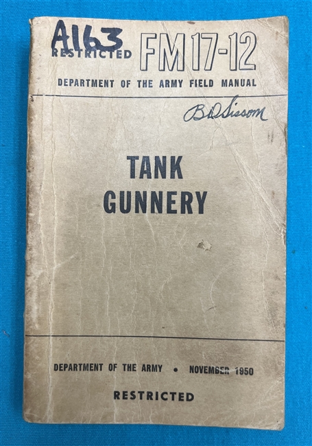 FM17-12 Tank Gunnery  Field Manual 1950