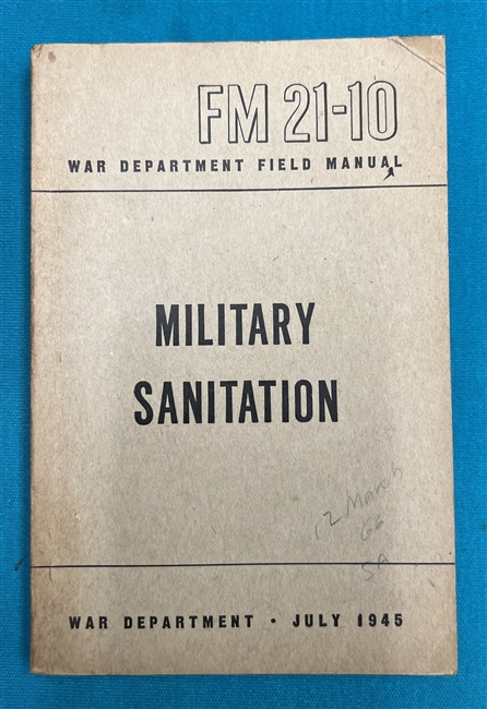 FM21-10 Military Sanitation Field Manual 1945