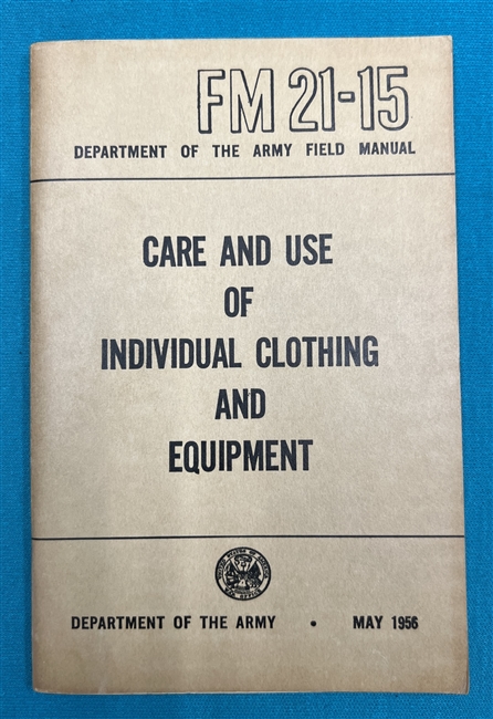 FM21-15 Individual Clothing & Equipment Field Manual 1956