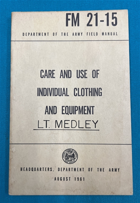 FM21-15 Individual Clothing & Equipment Field Manual 1961