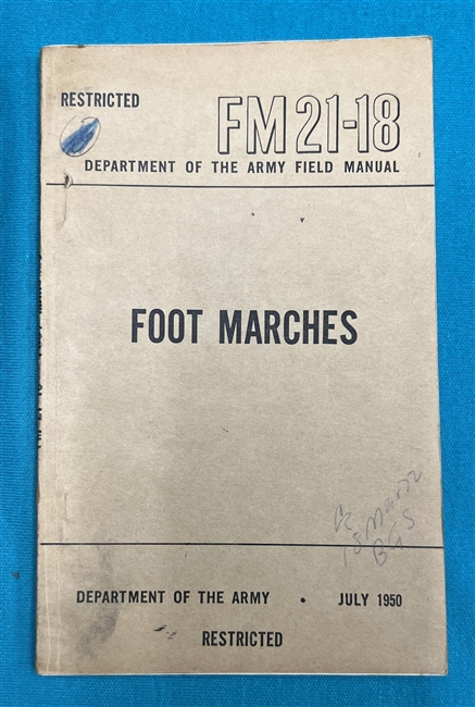 FM21-18 Foot Marches  Field Manual 1950