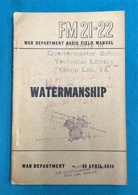 FM21-22 Watermanship  Field Manual 1944