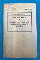 FM21-25  Elementary  Map and Aerial Photograph Reading Field Manual 1941